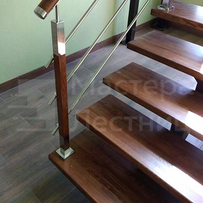 лестница на металлокаркасе изготовление